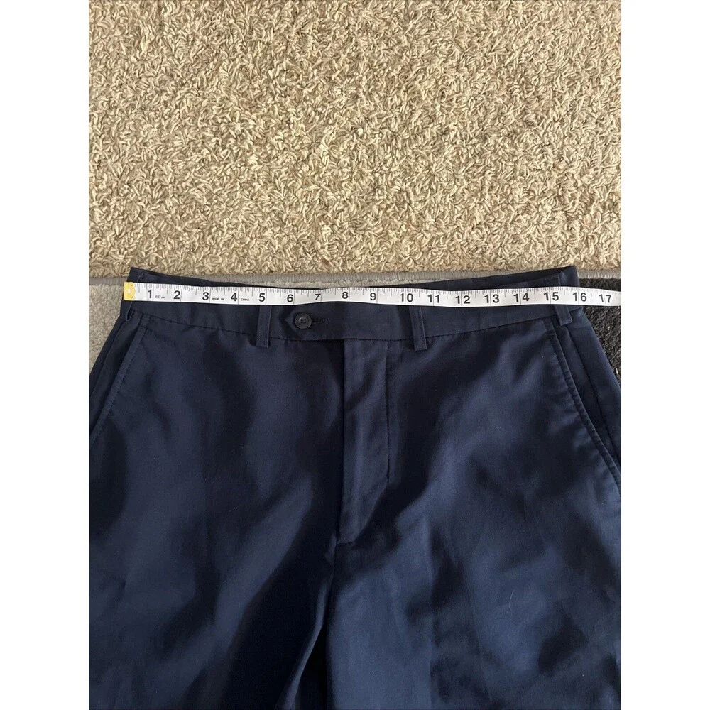 Monterey Club Golf Short Men Size 32 Chino Classic Navy Blue